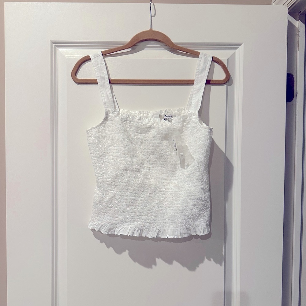 Madewell smocked tank, brand new!